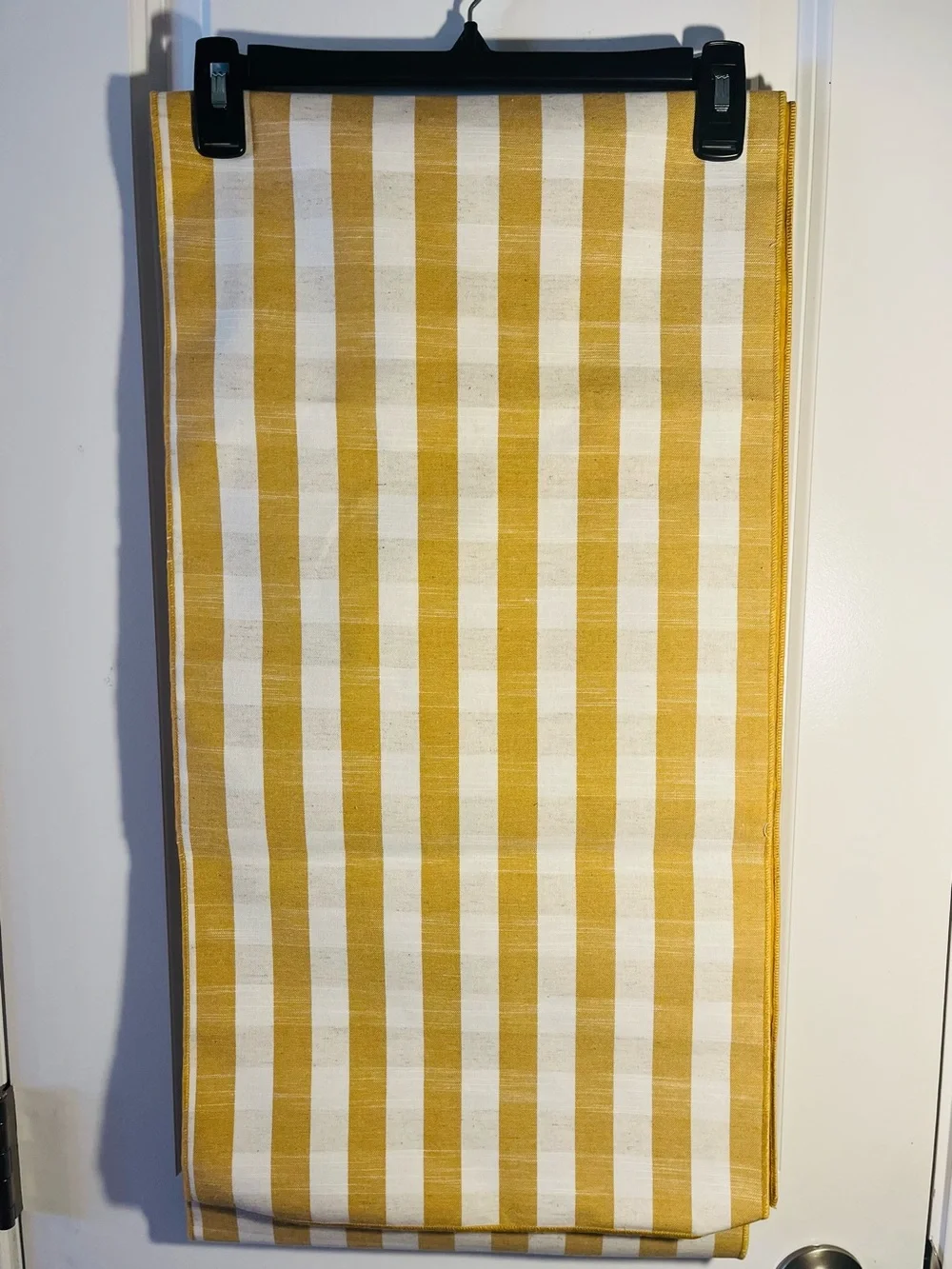 Threshold 108”x14” Cotton Gingham Check Extended Length Table Runner in Yellow